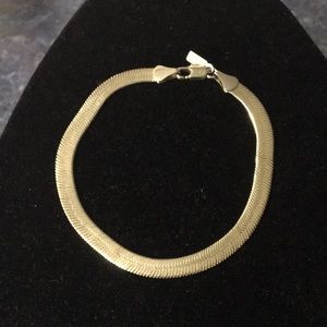 24k GB Herringbone Bracelet